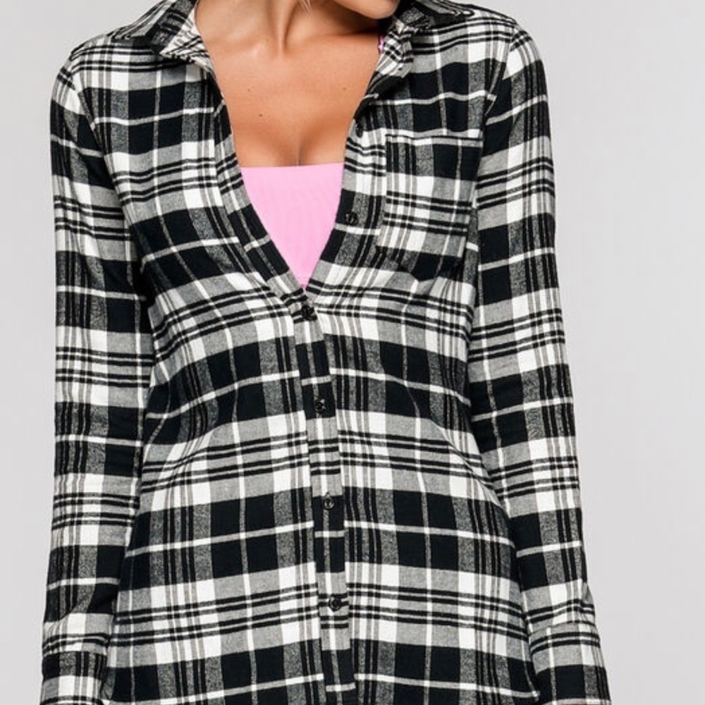 Lorna Jane‎ Rad Plaid Flannel Shirt Sz S